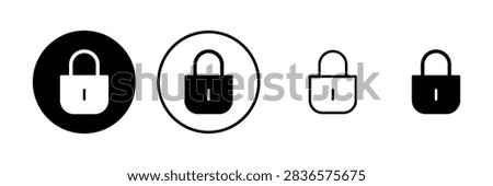 Lock icon vector illustration. Padlock sign and symbol. Encryption icon. Security symbol
