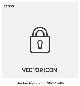 Lock icon vector illustration.Ui/Ux.Premium quality.
