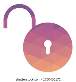 Lock Icon Vector Illustration Triangulation Art