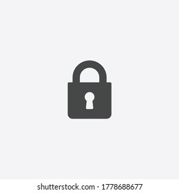 icono de bloqueo, ilustración vectorial.Estilo de diseño plano