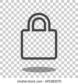 lock icon vector isolated