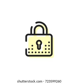 lock icon vector isolated
