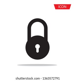Lock Icon Vector isolated on white background