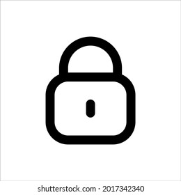 Bloquear el vector de icono aislado en el fondo blanco