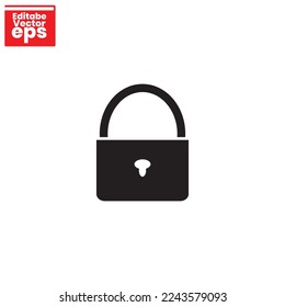 lock icon vector isolated in white background. lock safety key defender encription