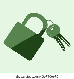  lock icon - vector with Key icon
