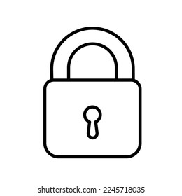 Lock icon. Vector line. Editable outline stroke.