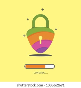 
lock icon Vector Logo Template. Cartoon Style can use for landing page, template, ui, web, mobile app, poster, banner, flyer, stickers. EPS 10