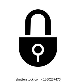 lock icon vector on a white background