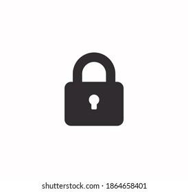 Lock icon vector on a white background