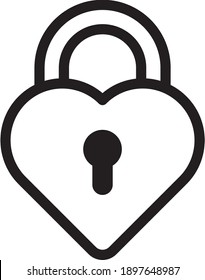 lock icon vector on white background