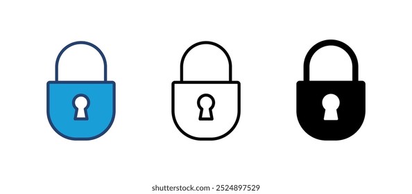 Lock icon vector. Padlock icon vector. Encryption icon. Security symbol