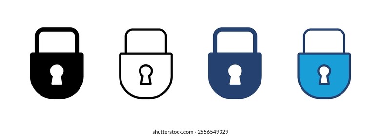 Lock icon vector. Padlock icon vector. Encryption icon. Security symbol