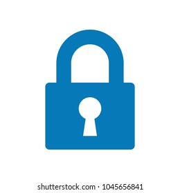 Lock icon, vector padlock, security safety symbol
