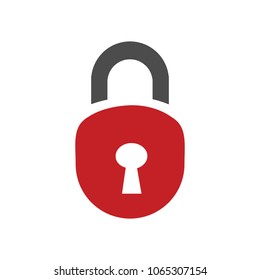 Lock icon, vector padlock - security symbol, lock sign - protection illustration