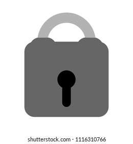 Lock icon, vector padlock - security symbol, lock sign - protection illustration