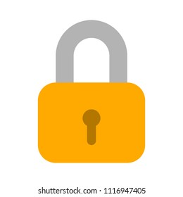 Lock icon, vector padlock - security symbol, lock sign - protection illustration