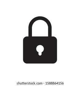 Lock icon vector. Padlock icon sign design on white background