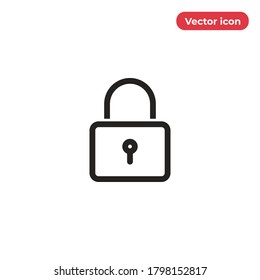 Lock icon vector. Padlock sign