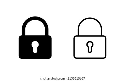Lock icon vector. Padlock sign and symbol. Encryption icon. Security symbol