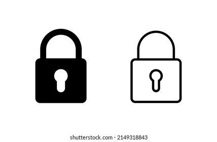 Icon-Vektorgrafik sperren. Vorhängeschild und Symbol. Verschlüsselungssymbol. Sicherheitszeichen