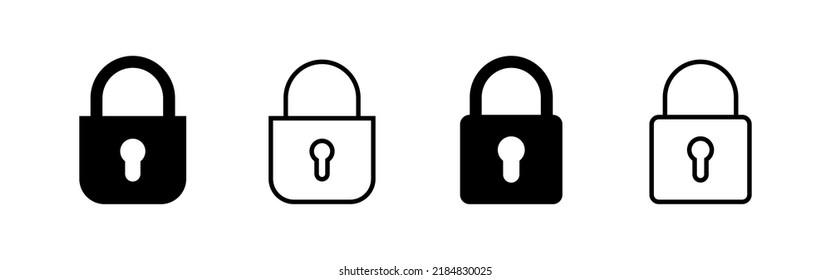 Lock icon vector. Padlock sign and symbol. Encryption icon. Security symbol