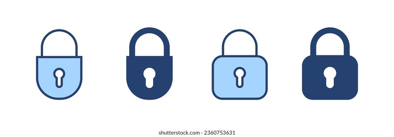 Bloquear vector de icono. Signo y símbolo de bloqueo. Icono de cifrado. Símbolo de seguridad