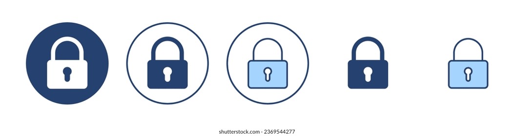 Lock icon vector. Padlock sign and symbol. Encryption icon. Security symbol