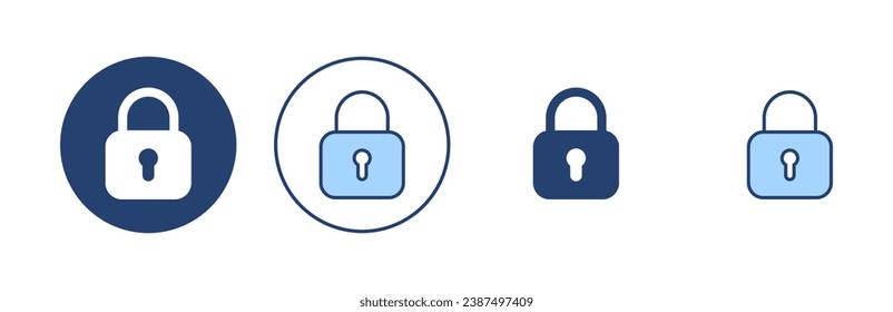 Lock icon vector. Padlock sign and symbol. Encryption icon. Security symbol