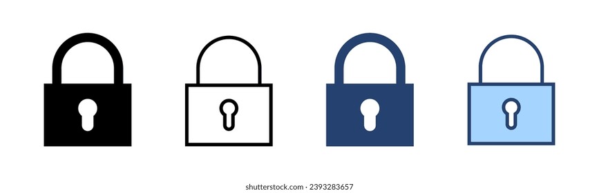 Bloquear vector de icono. Signo y símbolo de bloqueo. Icono de cifrado. Símbolo de seguridad