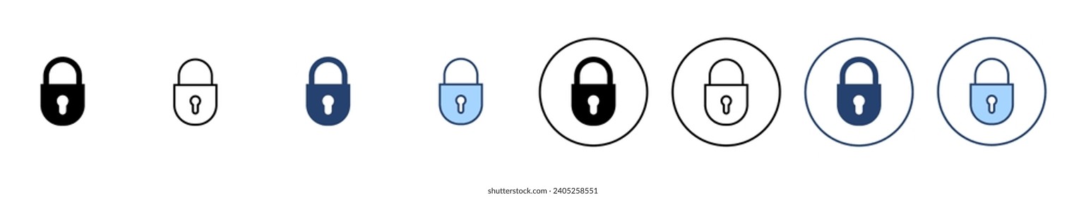 Lock icon vector. Padlock sign and symbol. Encryption icon. Security symbol