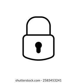 Lock icon vector. Padlock sign and symbol. Encryption icon. Security symbol