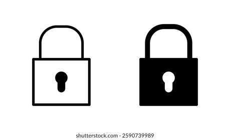 Lock icon vector. Padlock sign and symbol. Encryption icon. Security symbol