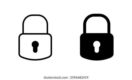 Lock icon vector. Padlock sign and symbol. Encryption icon. Security symbol