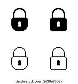 Lock icon vector. Padlock sign and symbol. Encryption icon. Security symbol