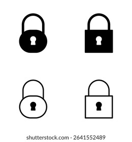 Lock icon vector. Padlock sign and symbol. Encryption icon. Security symbol