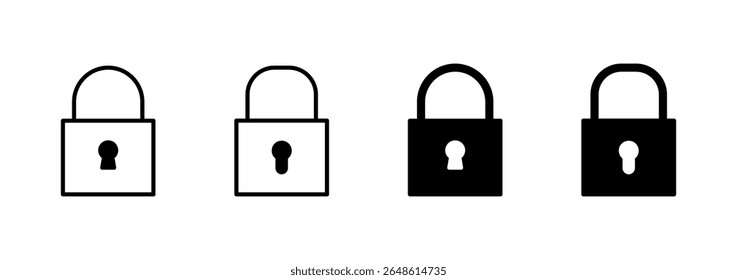 Lock icon vector. Padlock sign and symbol. Encryption icon. Security symbol