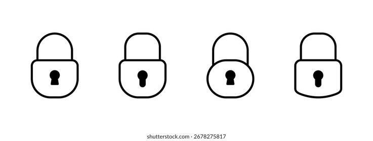 Lock icon vector. Padlock sign and symbol. Encryption icon. Security symbol