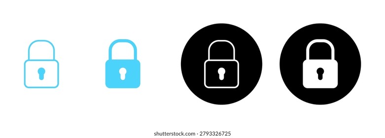 Lock icon vector. Padlock sign and symbol. Encryption icon. Security symbol