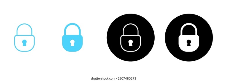 Lock icon vector. Padlock sign and symbol. Encryption icon. Security symbol