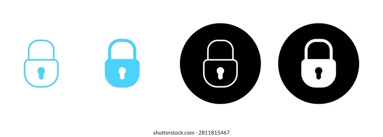Lock icon vector. Padlock sign and symbol. Encryption icon. Security symbol