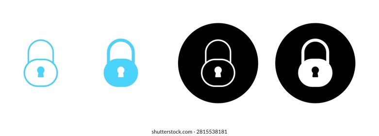 Lock icon vector. Padlock sign and symbol. Encryption icon. Security symbol
