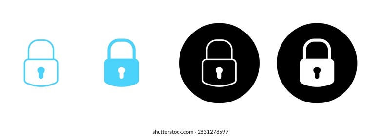 Lock icon vector. Padlock sign and symbol. Encryption icon. Security symbol