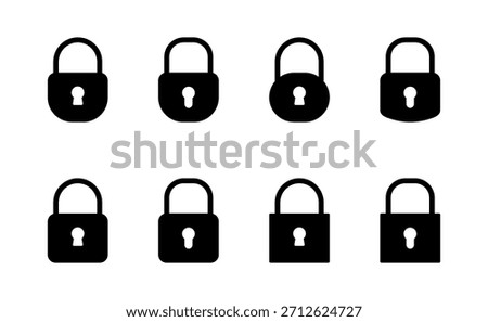 Lock icon vector. Padlock sign and symbol. Encryption icon. Security symbol
