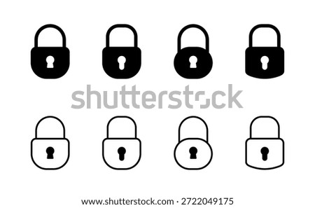 Lock icon vector. Padlock sign and symbol. Encryption icon. Security symbol