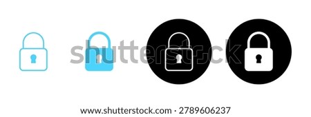 Lock icon vector. Padlock sign and symbol. Encryption icon. Security symbol
