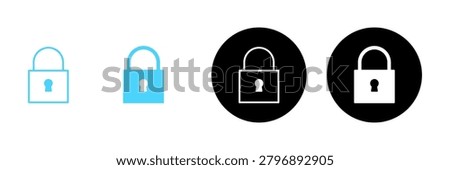 Lock icon vector. Padlock sign and symbol. Encryption icon. Security symbol