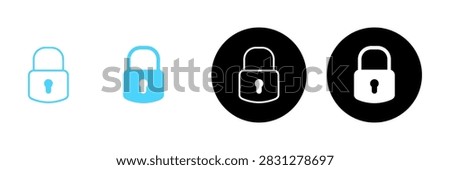 Lock icon vector. Padlock sign and symbol. Encryption icon. Security symbol