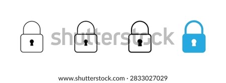 Lock icon vector. Padlock sign and symbol. Encryption icon. Security symbol
