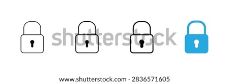 Lock icon vector. Padlock sign and symbol. Encryption icon. Security symbol